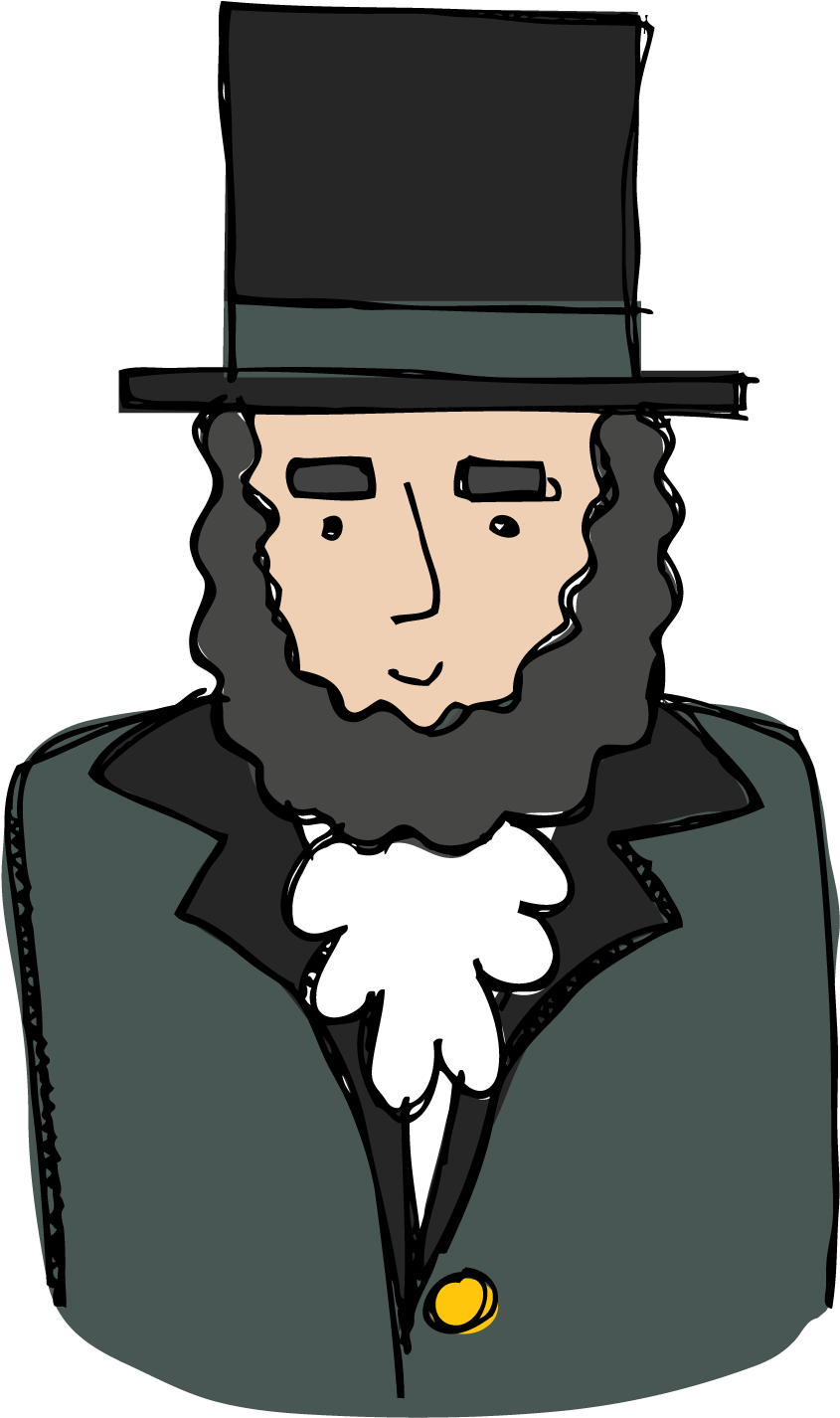 Lincoln - Abraham Lincoln Cute Clipart (851x1426), Png Download