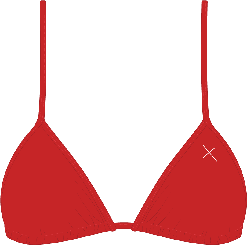 Rose Red Bikini Top Ii - Bathing Suit With X Logo (1200x900), Png Download