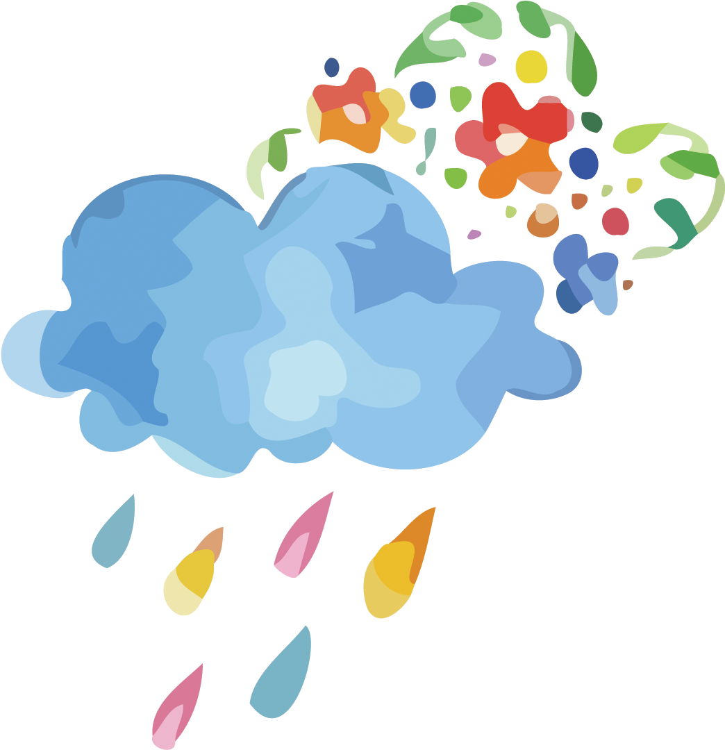 Rain Clip Art Clouds Creative Transprent Png - Png Vetor Nuvens Chuvas De Amor (1233x1100), Png Download