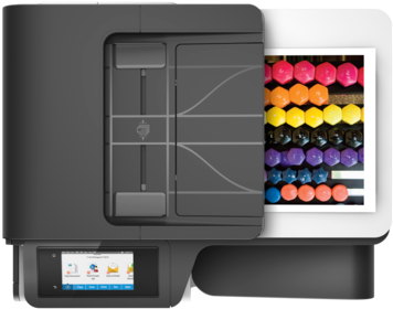 Center - Left - Rear - Right - Top View Closed - Hp Pagewide Pro 477dw - D3q20b (573x430), Png Download