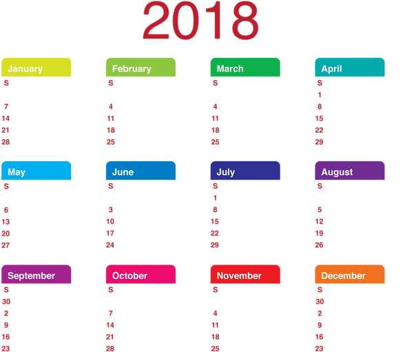 2018 Transparent Calendar Png Clipart Picture - Calendar 2017 In Png (600x528), Png Download