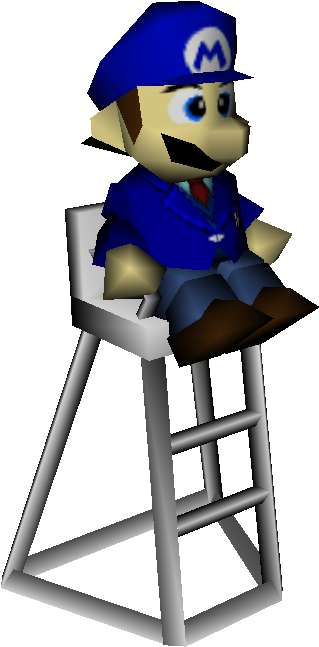 Blue Tennis Referee Mario - Super Smash Bros. For Nintendo 3ds And Wii U (750x650), Png Download