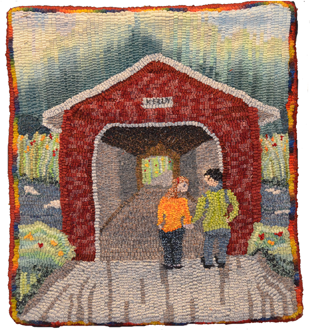 Romance At Kelly Bridge By Brenda Ticehurst - Painting (640x701), Png Download