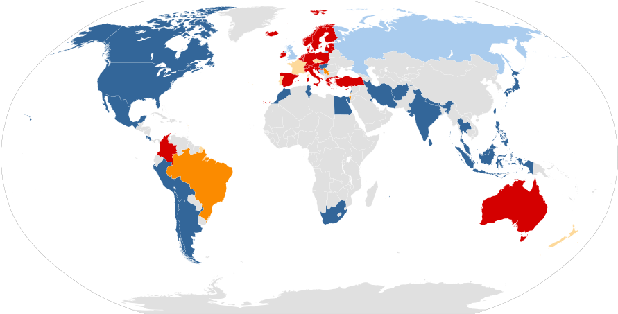 Legal Status Of Dog Tail Docking And Ear Cropping By - Capital Punishment World Map (900x462), Png Download
