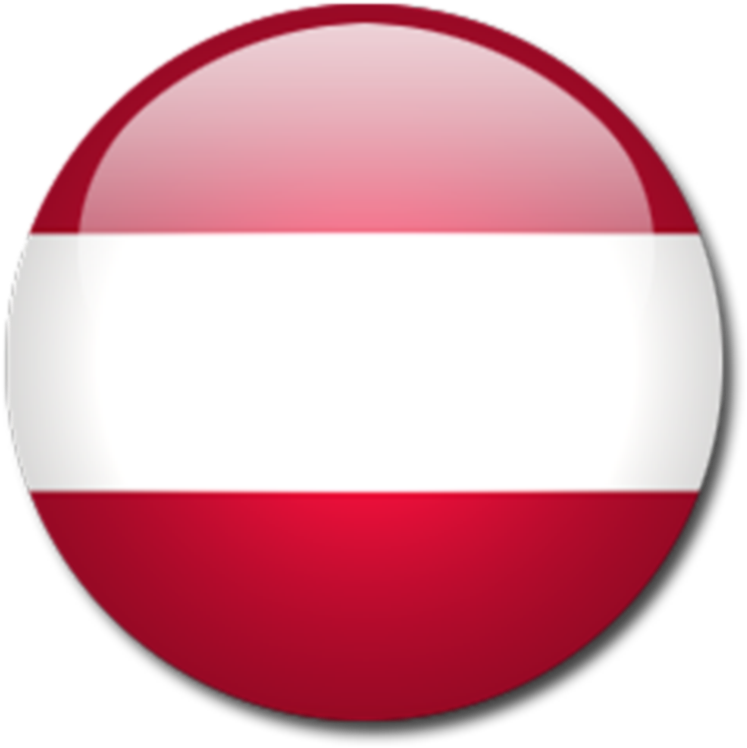 Flag Of Austria - Austria Flag Button Png (800x800), Png Download