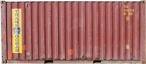 20' Storage Container - Intermodal Container (650x260), Png Download