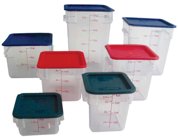 Thunder Food Storage Container 12 Qt - 18 Qt. Clear Square Food Storage Container (376x338), Png Download
