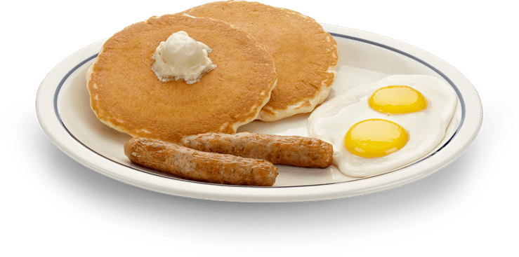 St Joseph's Regional Academy Pancake Breakfast At Albrightsville - Pancake With Egg And Sausage (739x367), Png Download