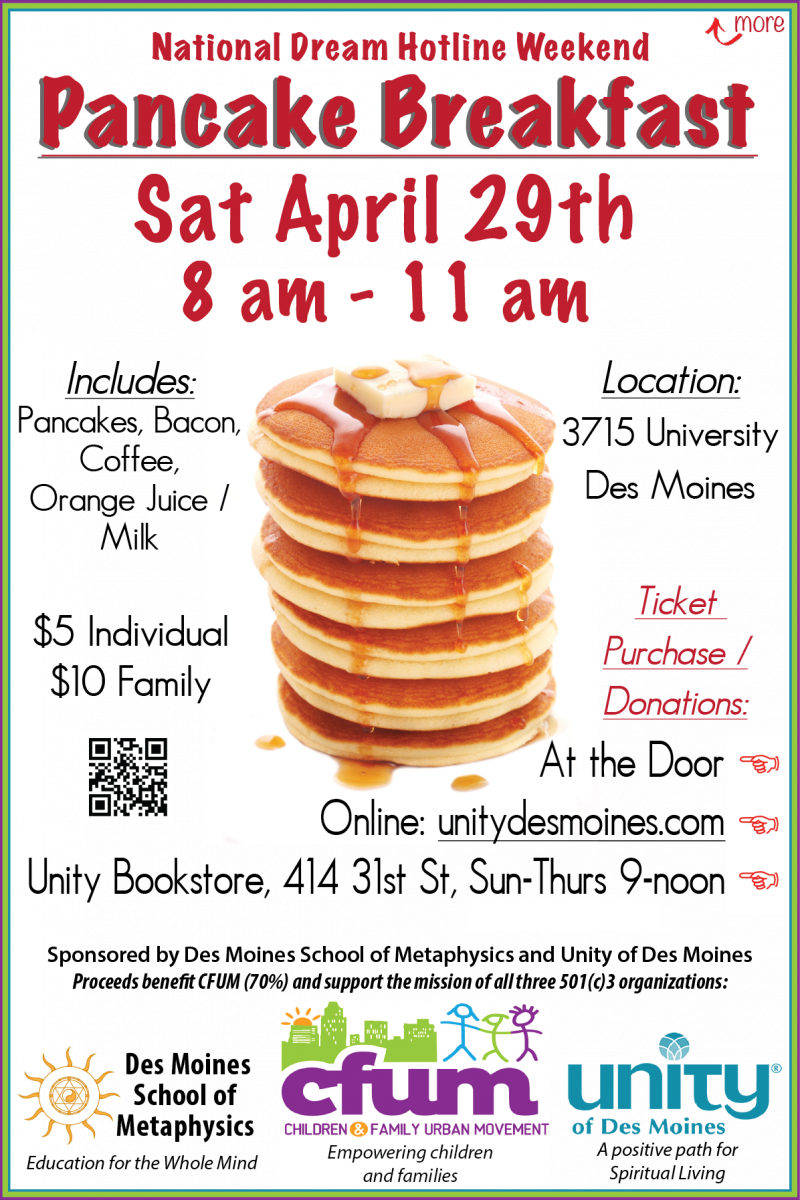 Pancake Breakfast - Unity Church (800x1200), Png Download