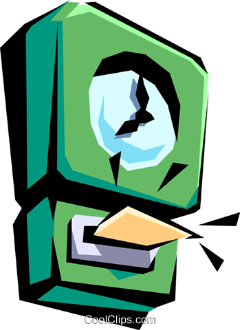 Time Clock Royalty Free Vector Clip Art Illustration - Relogio De Ponto Vetor (349x480), Png Download