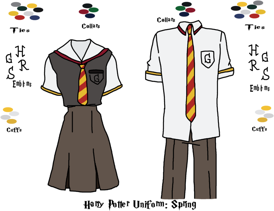 Harry Potter Uniform 3 By Yinyangswings On Deviantart - Harry Potter (900x690), Png Download
