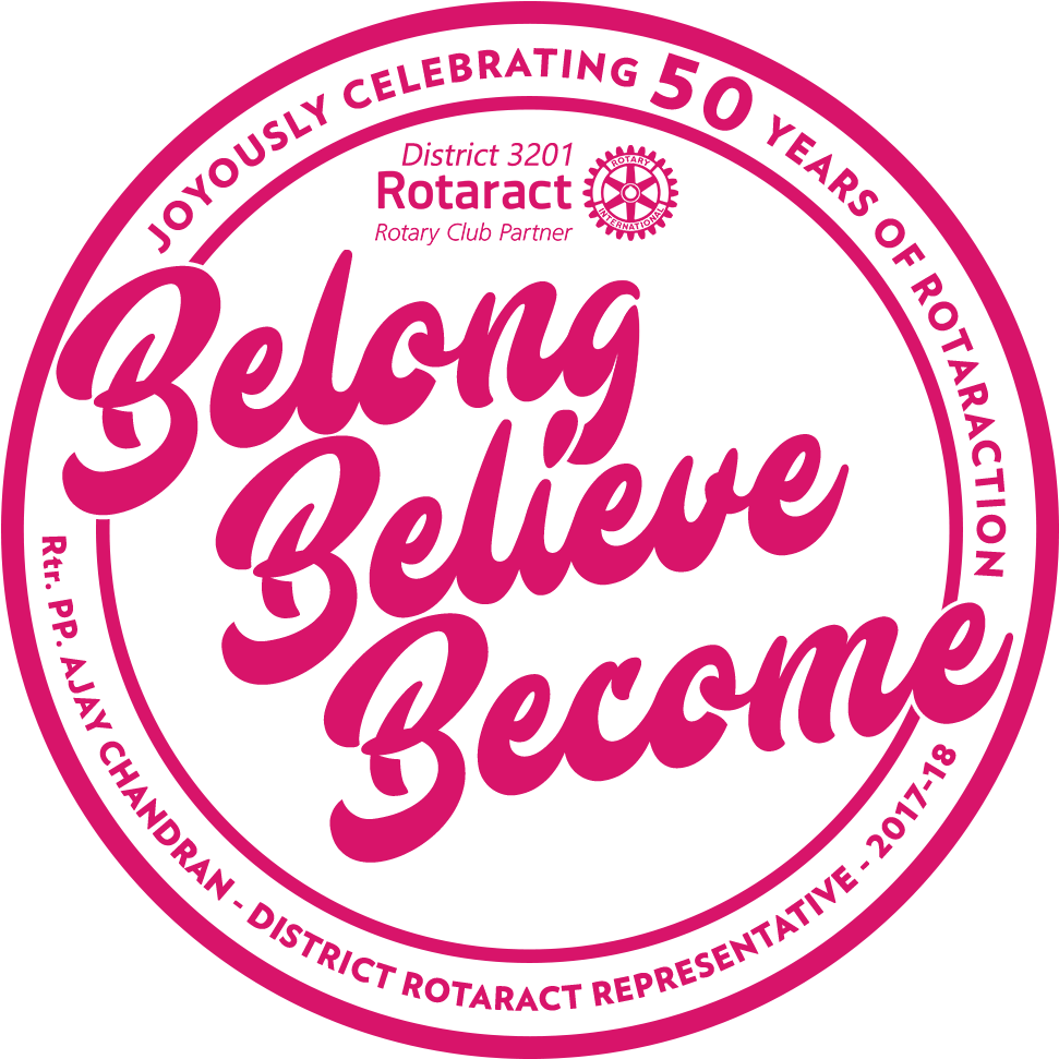 Logo The Logo Is Provided To The District In Three - Rotaract Logo (1000x1000), Png Download