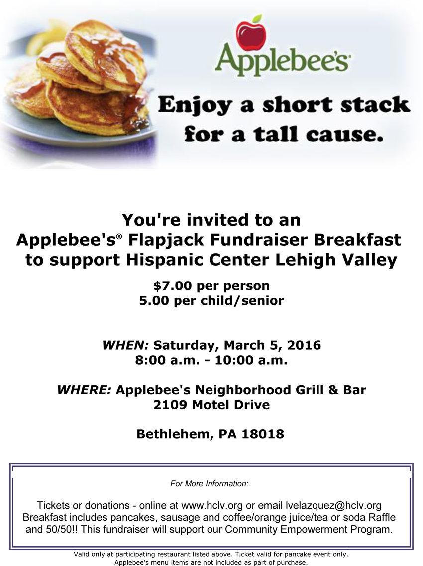 Hclv Applebees Pancake Breakfast - Applebee's Pancake Breakfast (850x1136), Png Download