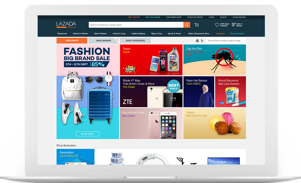 Lazada Shopping Cart (1000x609), Png Download