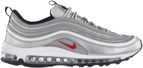 Metallic Silver/varsity Red Black Release Date - Nike Air Max 97 Premium Cool Grey (573x410), Png Download