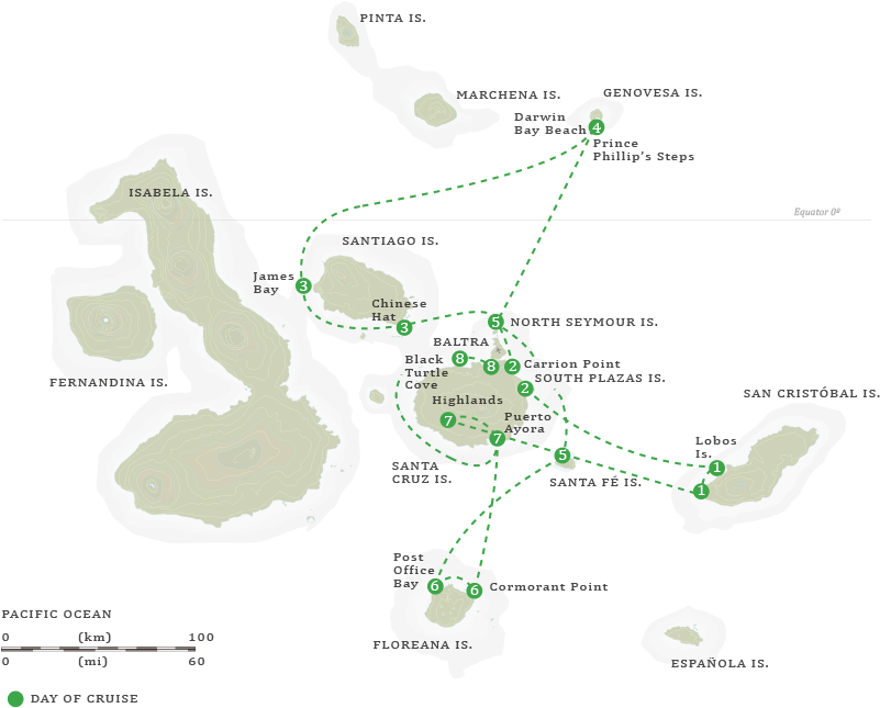 San Cristobal Island, Galapagos Cruise Itinerary - San Cristóbal Island (825x665), Png Download