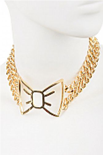 White Ribbon Choker Necklace - Necklace (500x500), Png Download