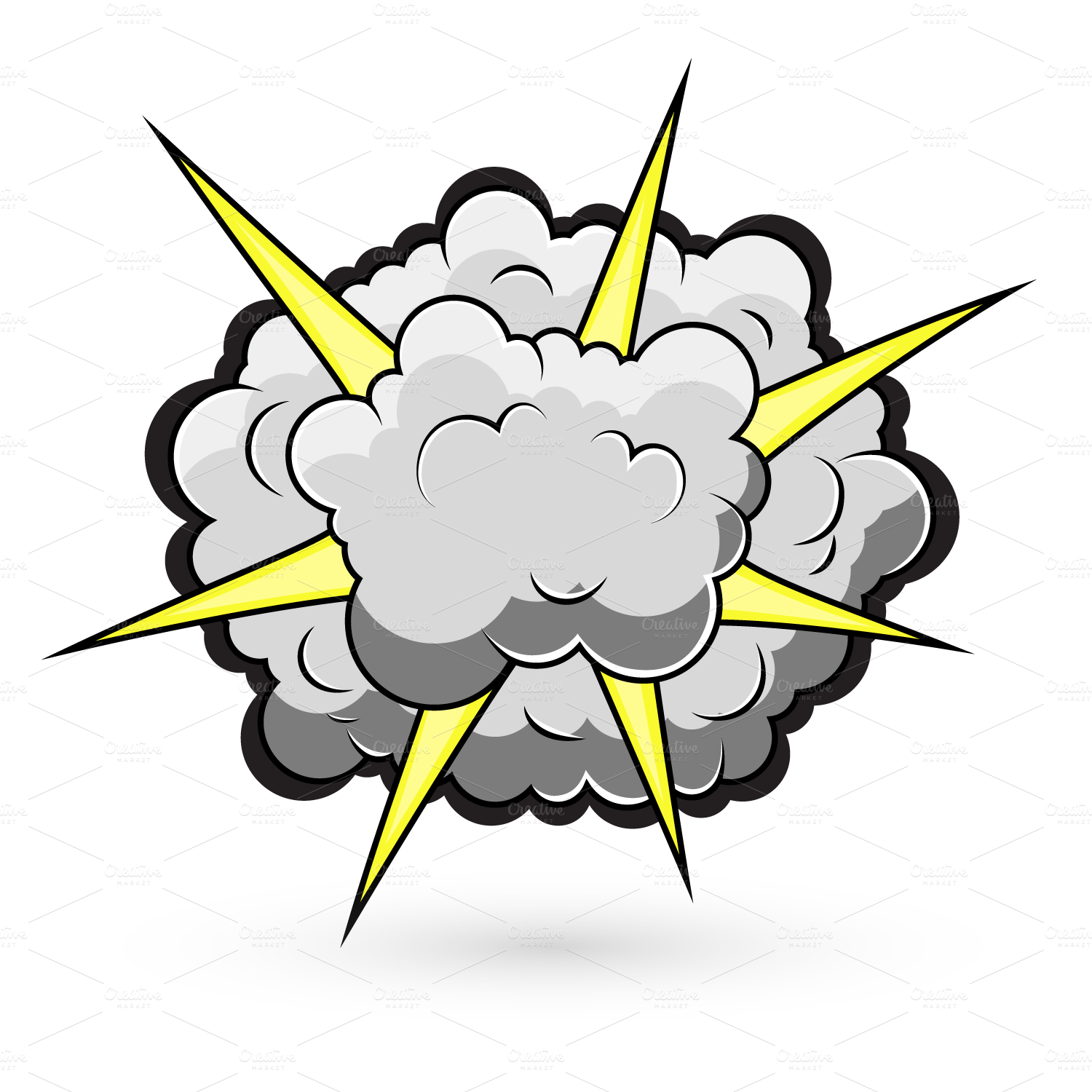 D Background - Fight Cloud Cartoon (1500x1500), Png Download