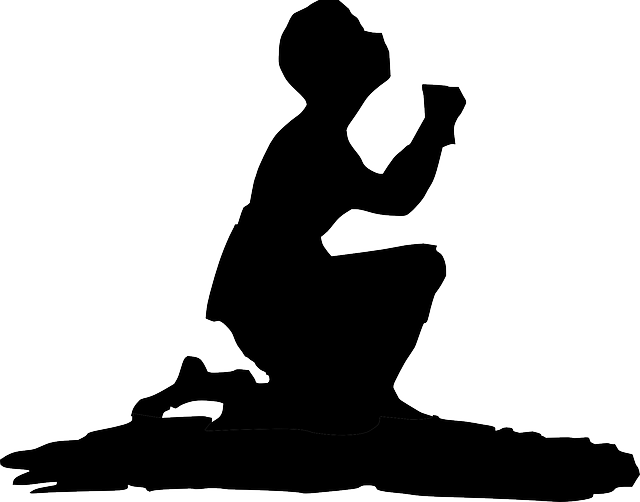 Person Praying Cartoon (640x502), Png Download