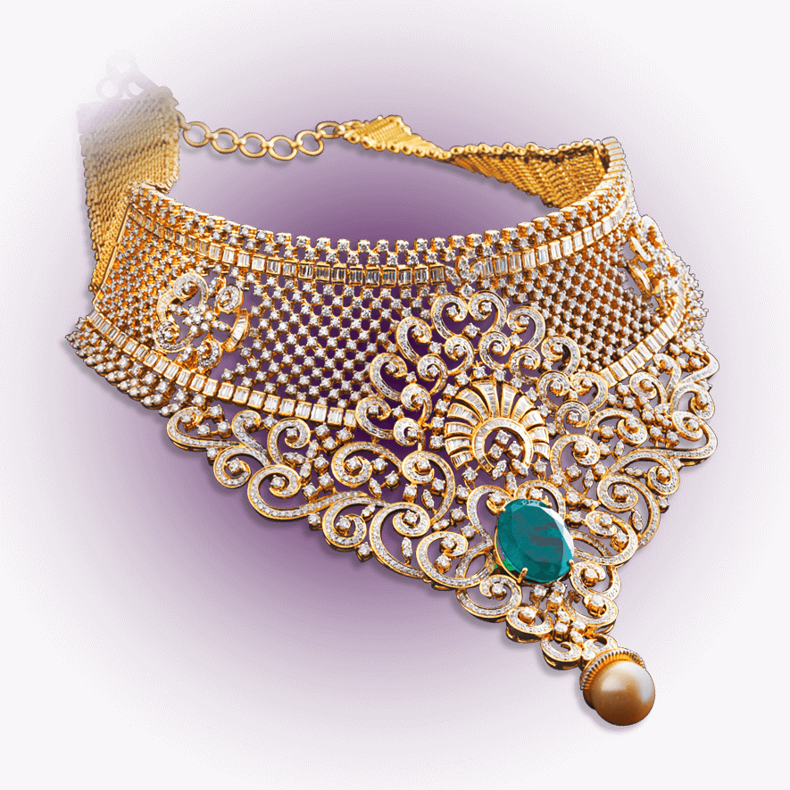 Exquisite Diamond Choker - Chain (885x885), Png Download