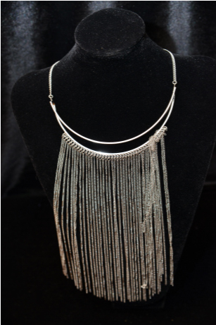 Image Of Choker Necklace/hanging Chains & Earrings - Chain (640x480), Png Download