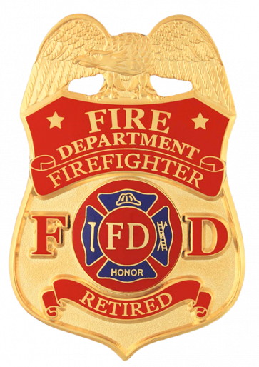 Efiresupply Retired Firefighter Badge - Fire Badge (363x514), Png Download