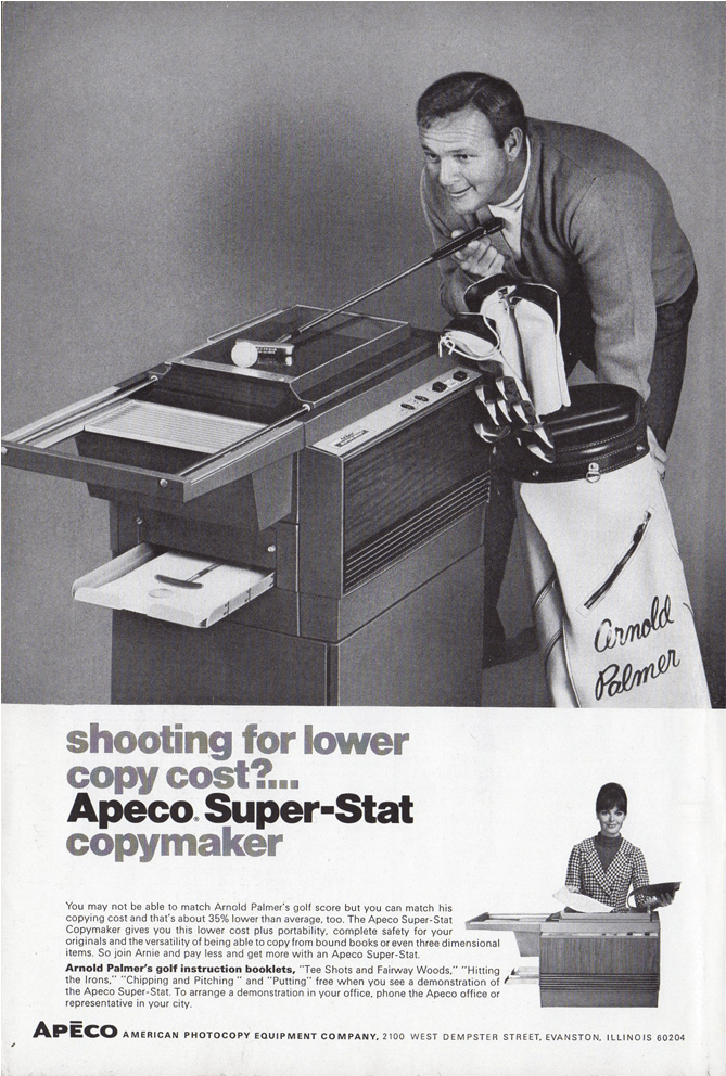 Apeco Copymaker, Arnold Palmer, Advertisement - Advertising (800x991), Png Download