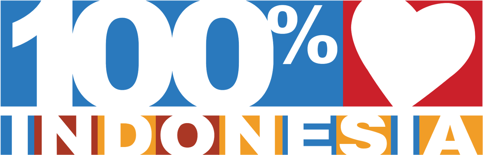 100% Indonesia Logo Vector - Logo 100 Indonesia Png (1600x1136), Png Download