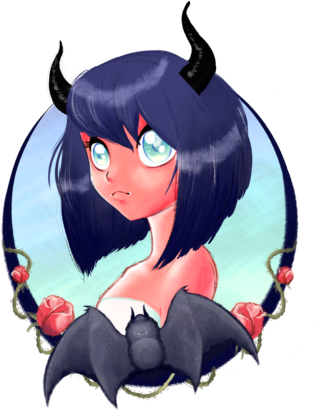 Anime Demon Girl (1200x1465), Png Download