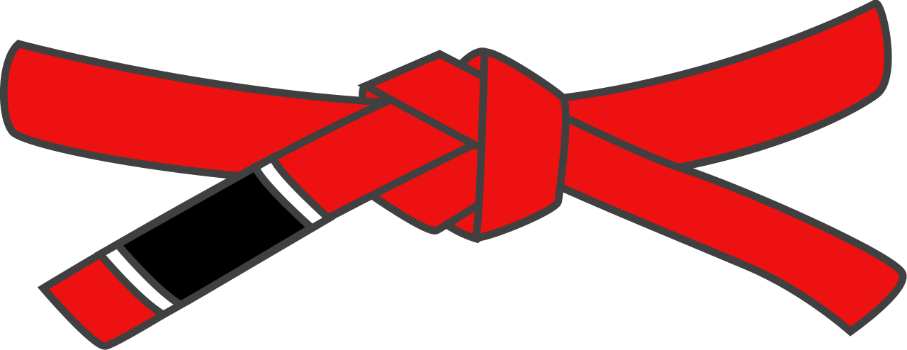 Bjj Red Belt - Judo Red Belt (1280x494), Png Download