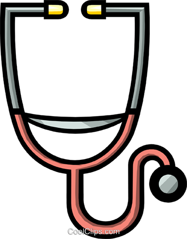 Symbol Of A Stethoscope Royalty Free Vector Clip Art - Cartoon Doctor And Supplies (377x480), Png Download