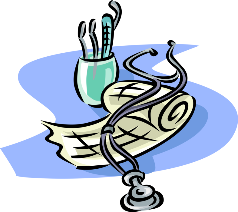 Vector Illustration Of Medical Physician Doctor's Stethoscope - Physician (786x700), Png Download