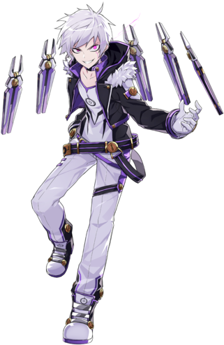 Add Costume Elwiki Png Elsword Wiki Demon Purple Anime - Elsword Add Png (340x515), Png Download