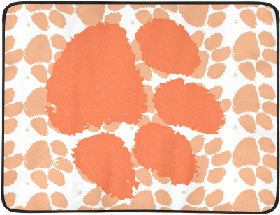 Clemson Tigers Beach Mat - Clemson Tiger Paw (500x500), Png Download