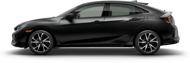 Sport Touring Cvt - 2018 Honda Civic Hatchback Black (640x240), Png Download