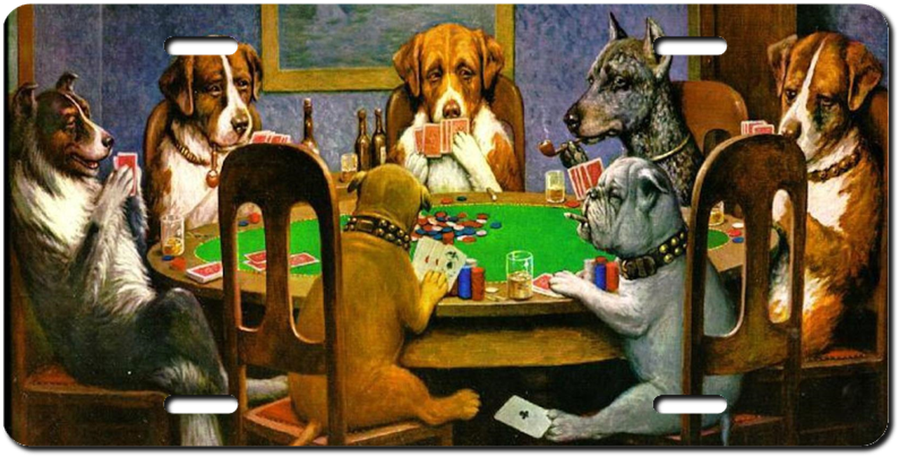 Dogs Playing Poker Painting (1292x1292), Png Download