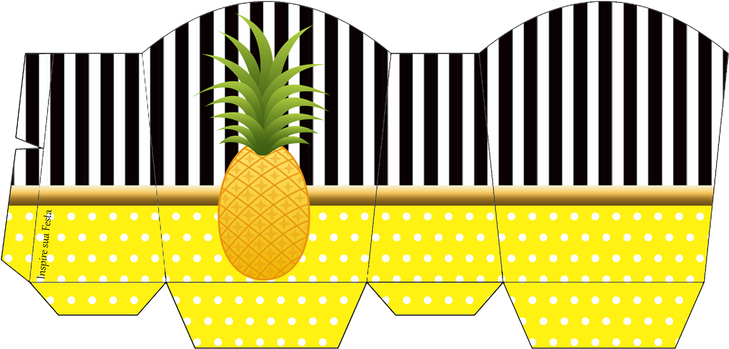 Caixa Guloseimas - Caixa Abacaxi Para Imprimir (1500x1060), Png Download