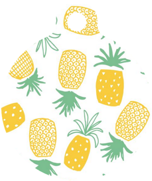 Abacaxi Redondo - Pineapple Pattern (400x400), Png Download