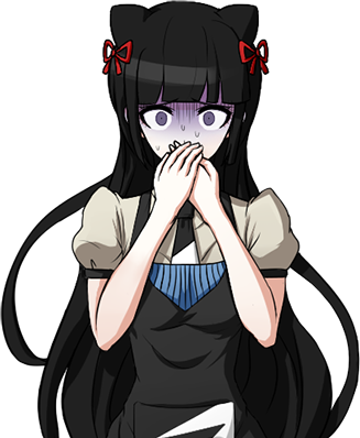 Chinami Hasami Halfbody Sprite (5) - Black Hair (327x398), Png Download