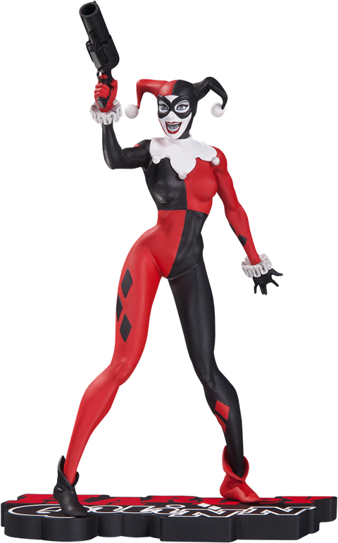 Dc Comics Statue Harley Quinn - Dc Harley Quinn Red White And Black Statue By Jim Lee (480x770), Png Download