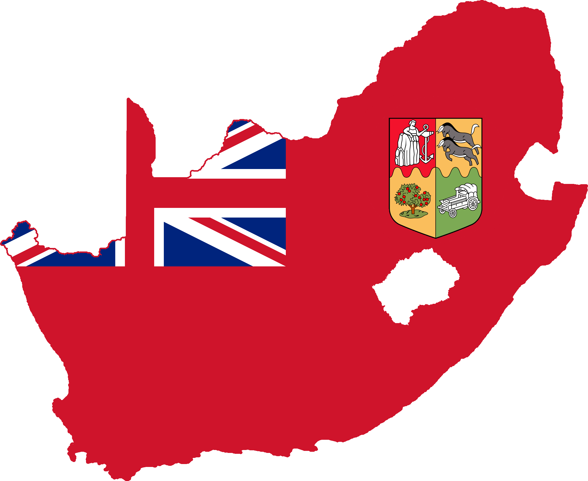 Flag Map Of The Union Of South Africa - Union Of South Africa Flag Map (2010x1645), Png Download