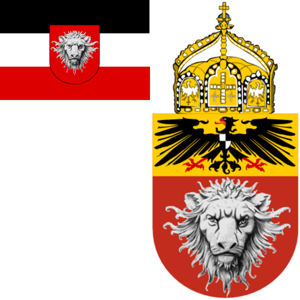 German East Africa Flag & Coat - Deutsch Neuguinea Wappen (600x600), Png Download