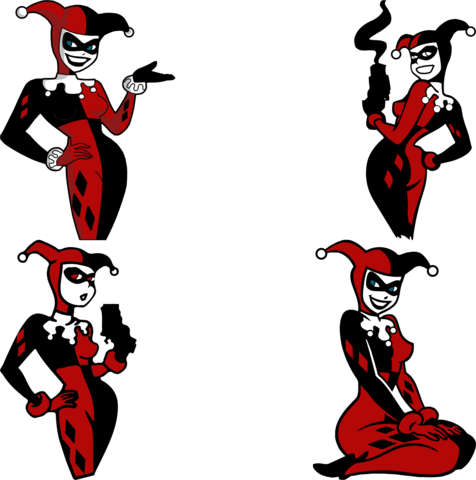 Harley Quinn Animated Series Printed - Harley Quinn Cosplay Dc Comics 1.5" Pinback Lot Button (476x480), Png Download