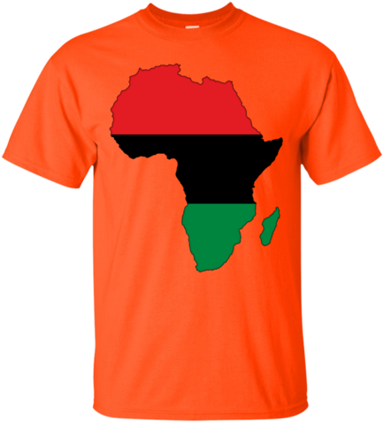 Pan Africa Flag And Continent Outline - Pan Africa Flag And Continent Outline - Pride Tshirt (480x480), Png Download