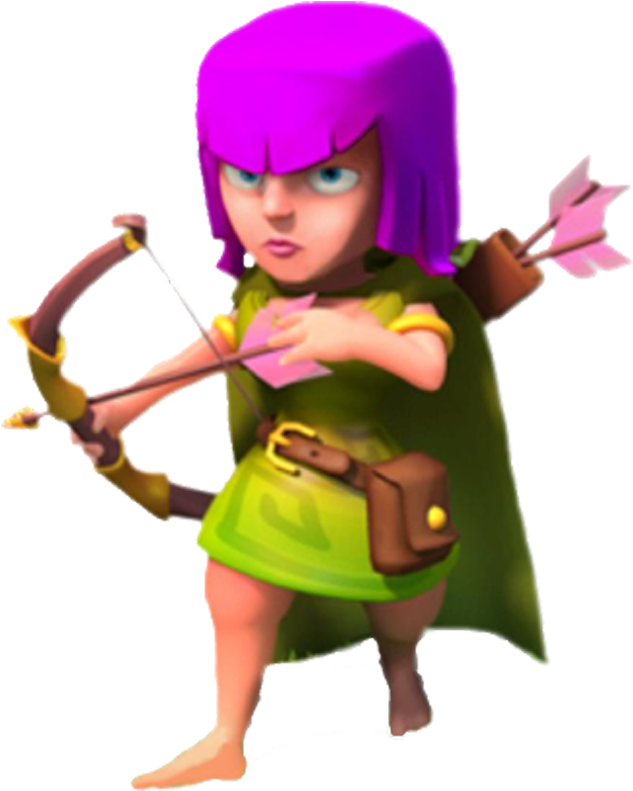 3, Arquera - Clash Of Clans Archer Level 6 (1000x1000), Png Download
