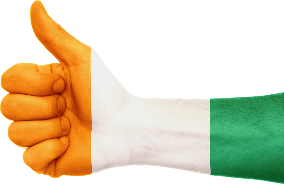 Ivory Coast Flag Hand Africa Country Patriotism - Côte D Ivoire Drapeau (960x627), Png Download