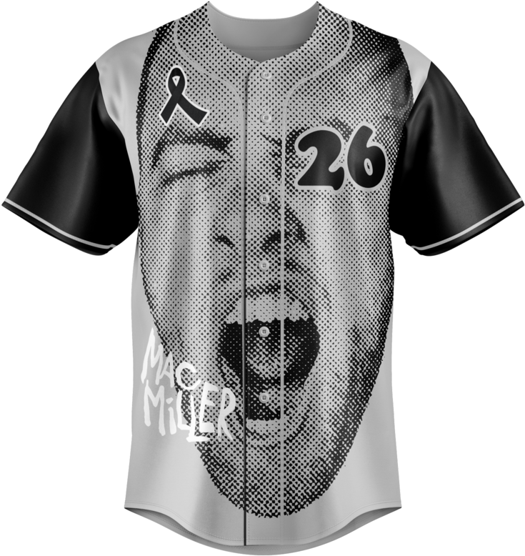 Remembering Mac Miller Baseball Jersey Mac Miller, - Baseball (1000x1000), Png Download
