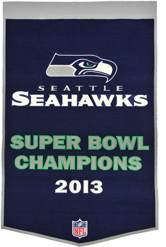 Seattle Seahawks Super Bowl Championship Dynasty With - Seattle Seahawks Championship Banner (500x500), Png Download