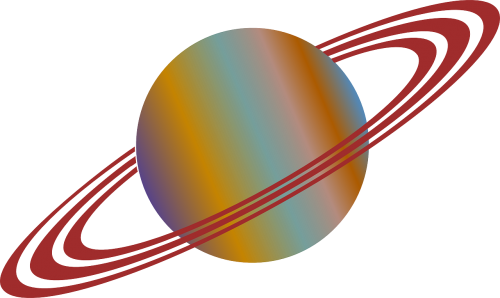 Rings,space,free Vector Graphics - Saturn Rings Clip Art (500x298), Png Download