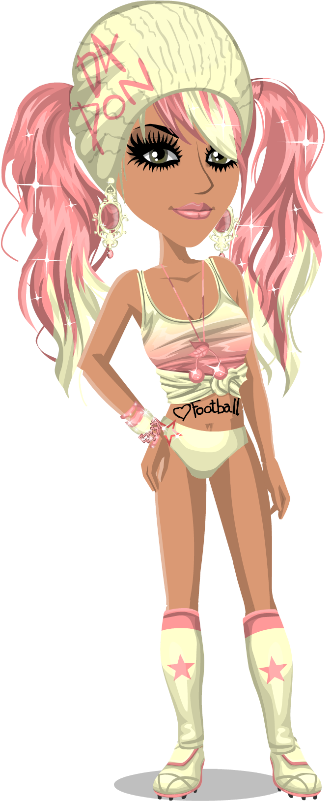 Msp ♥light Banana Strawberry♥ By Pump - Moviestarplanet Looks (694x1632), Png Download
